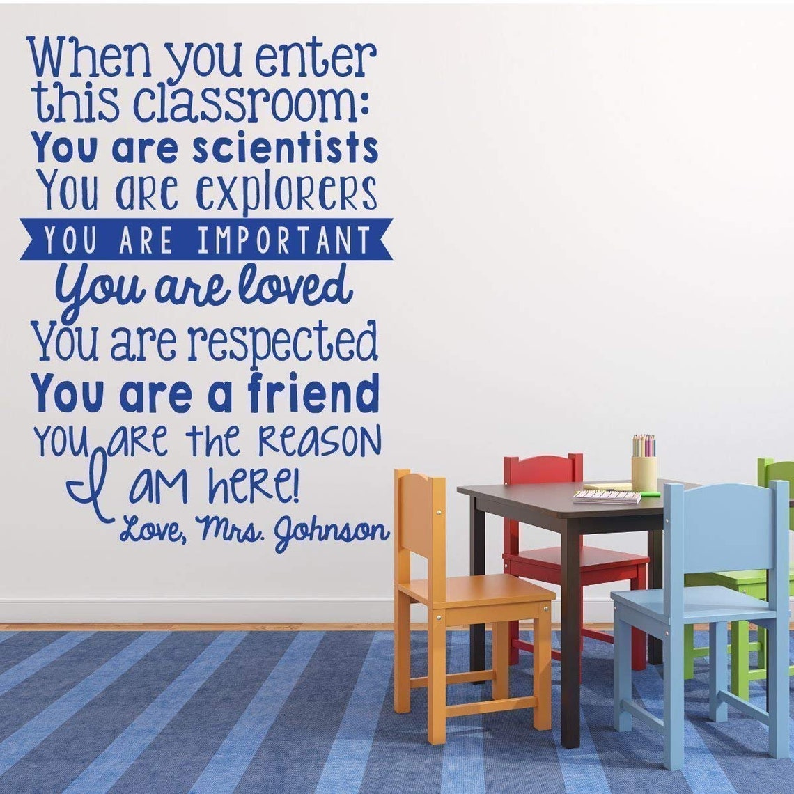 When You Enter This Classroom Vinyl Wall Decal Decoration Etsy