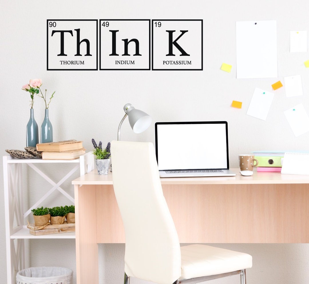 Think Periodic Table Vinyl Wall Decal - Teen Room Decor - Etsy