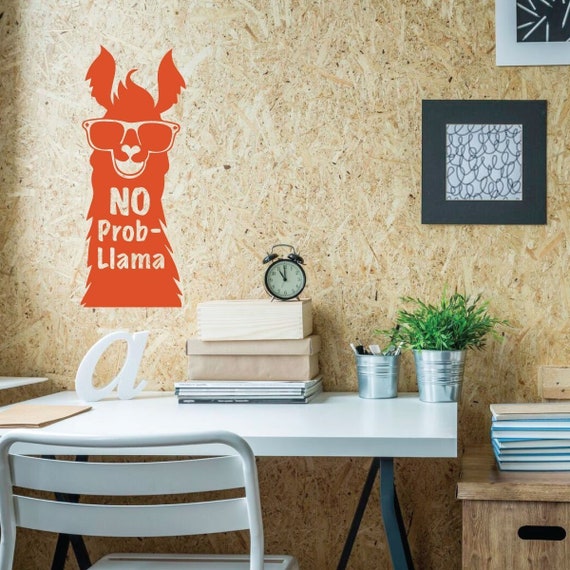 Funny Wall Art No Prob-llama Wall Decals for Home Decor - Etsy Funny Wall Art No Prob-llama Wall Decals for Home Decor - Etsy