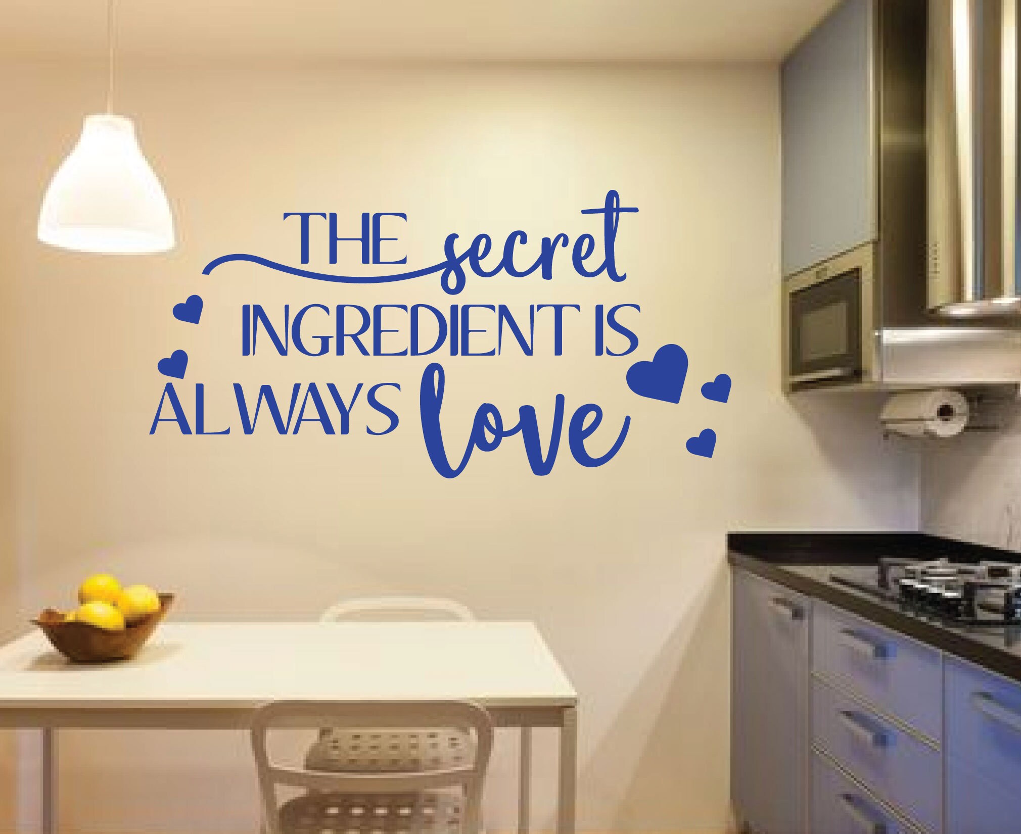 Kitchen Wall Vinyl Decal the Secret Ingredient is Always Love Etsy