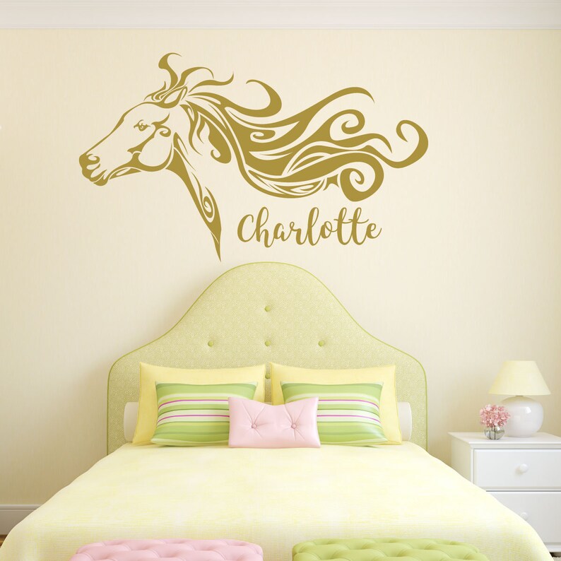 Personalized Horse Head Wall Decal Vinyl Art Decoration for Etsy