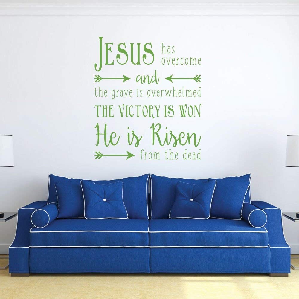 Christian Wall Decals for Easter he is Risen Etsy