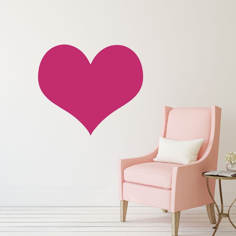 Personalized Heart Wall Decal Custom Vinyl Sticker for Home Etsy