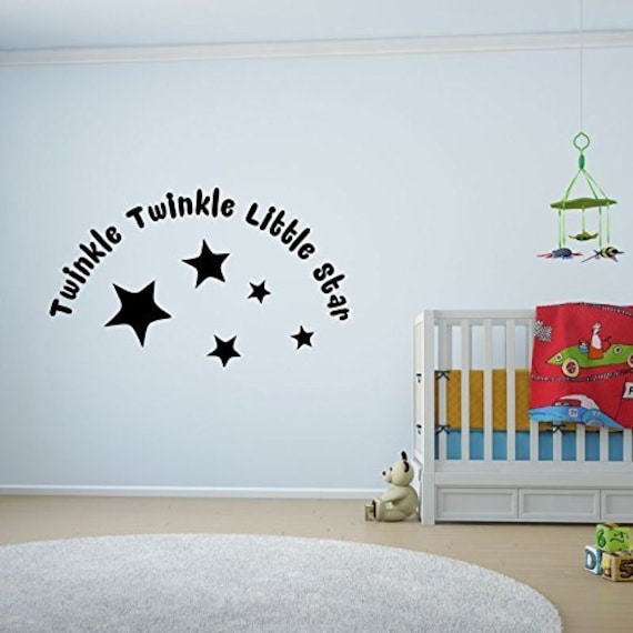 TWINKLE LITTLE STAR sticker vinyl nursery child room wall decal 