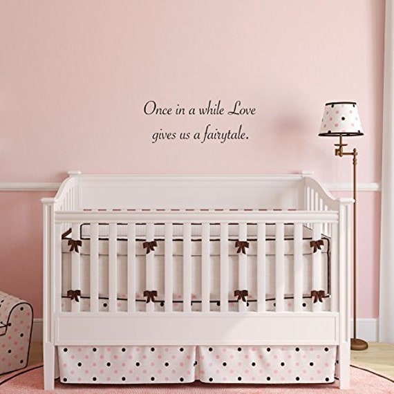 Once in a While Love Gives You a Fairy Tale Wall Decal Vinyl Sticker Quote L18 