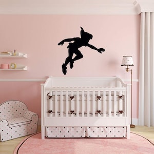Peter Pan Shadow Flying Vinyl Wall Sticker Decal 22"x27" Colors 