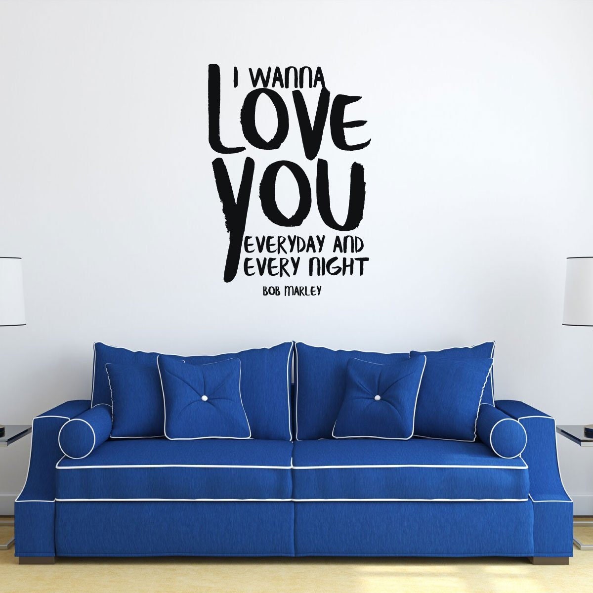 Bob Marley Wall Decal I Wanna Love You Vinyl Decoration Etsy