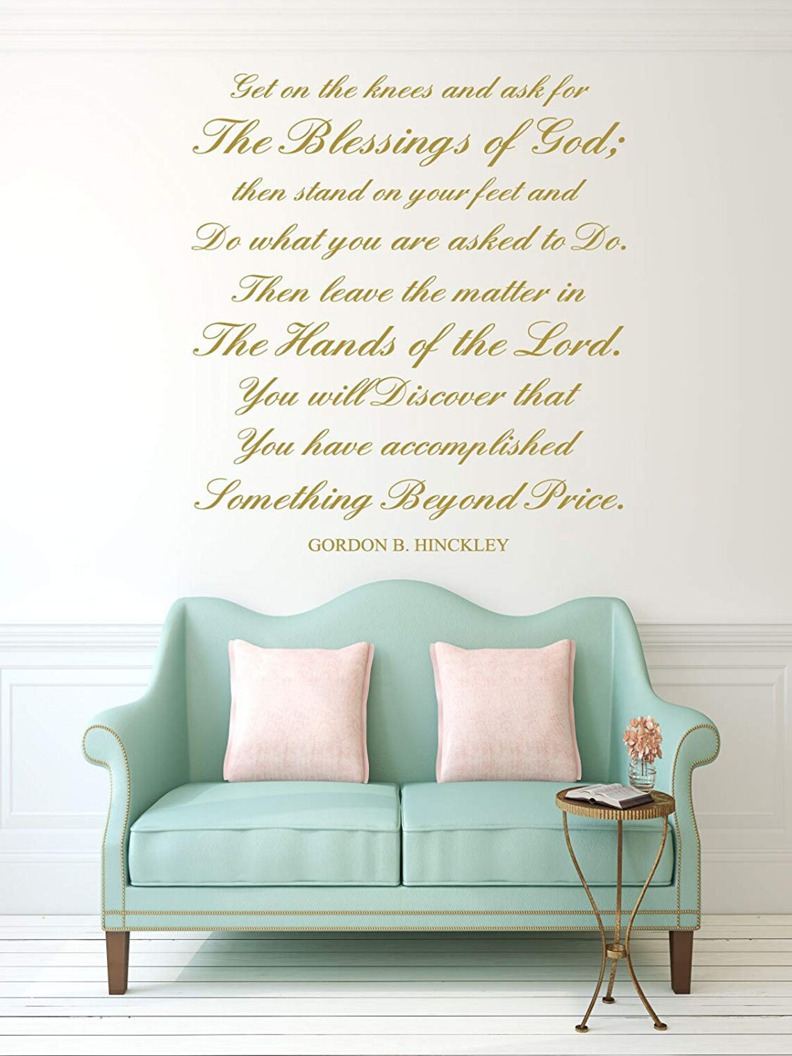 Christian citas calcomanías de pared ponerse de rodillas | Etsy