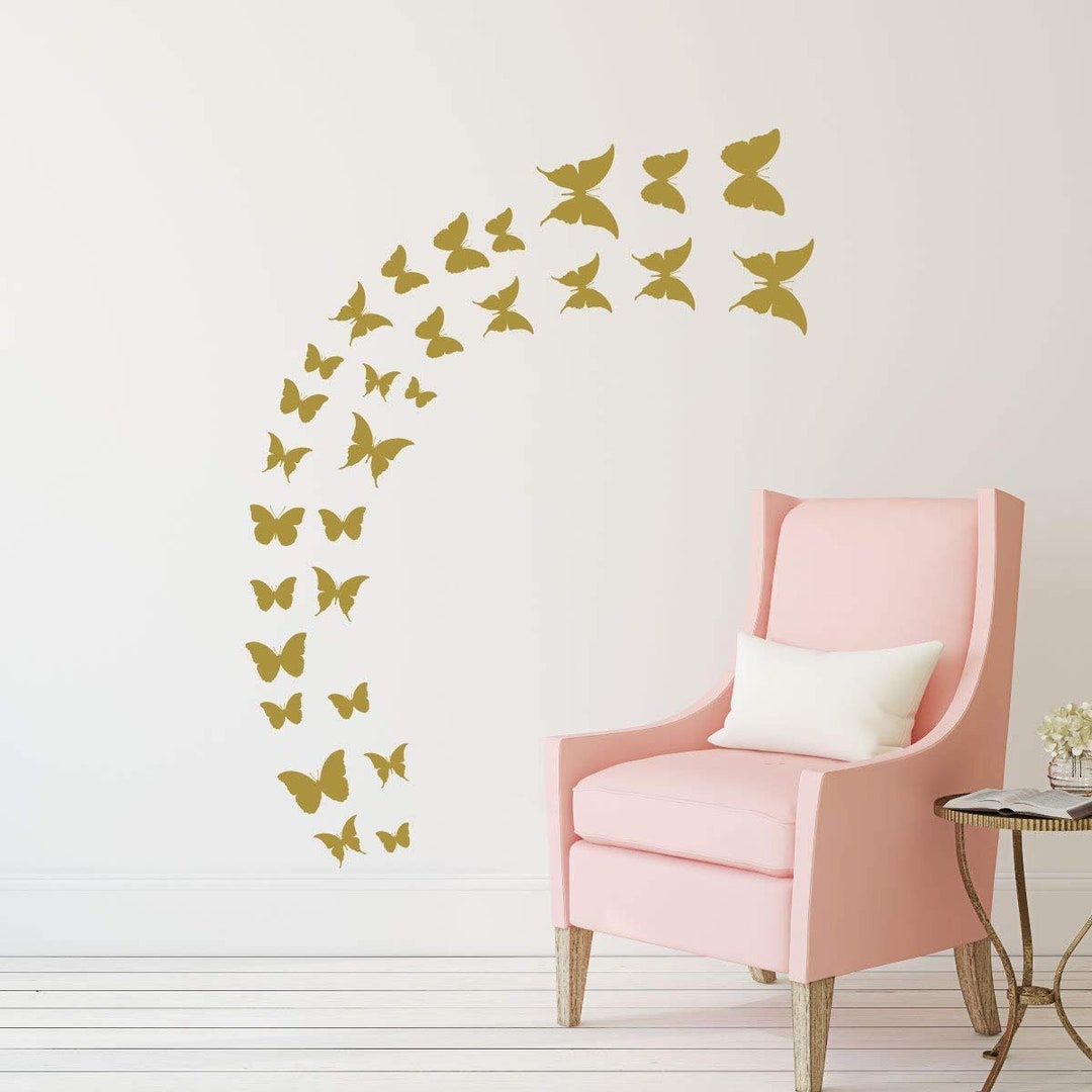Butterfly Vinyl Wall Decals | Removable Home Decor - Etsy