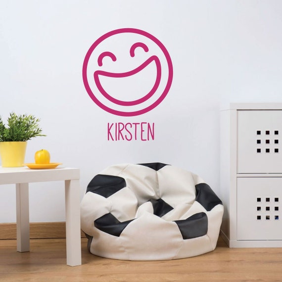 Emoji Wandtattoo Smiley personalisierte Vinyl Dekorationen für Jungen oder  Mädchen Schlafzimmer, Spielzimmer Dekor -  Österreich