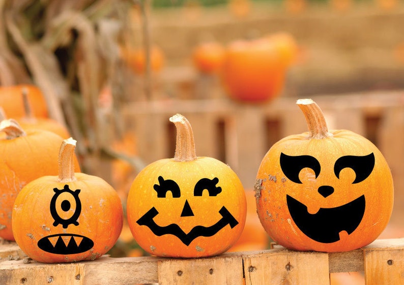 PUMPKIN Sticker Halloween Thanksgiving Fall Autumn Vinyl Decal Jack O Lantern