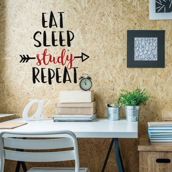 Funny Wall Art Eat Sleep Study Repeat Study Wall Decor - Etsy Funny Wall Art Eat Sleep Study Repeat Study Wall Decor - Etsy