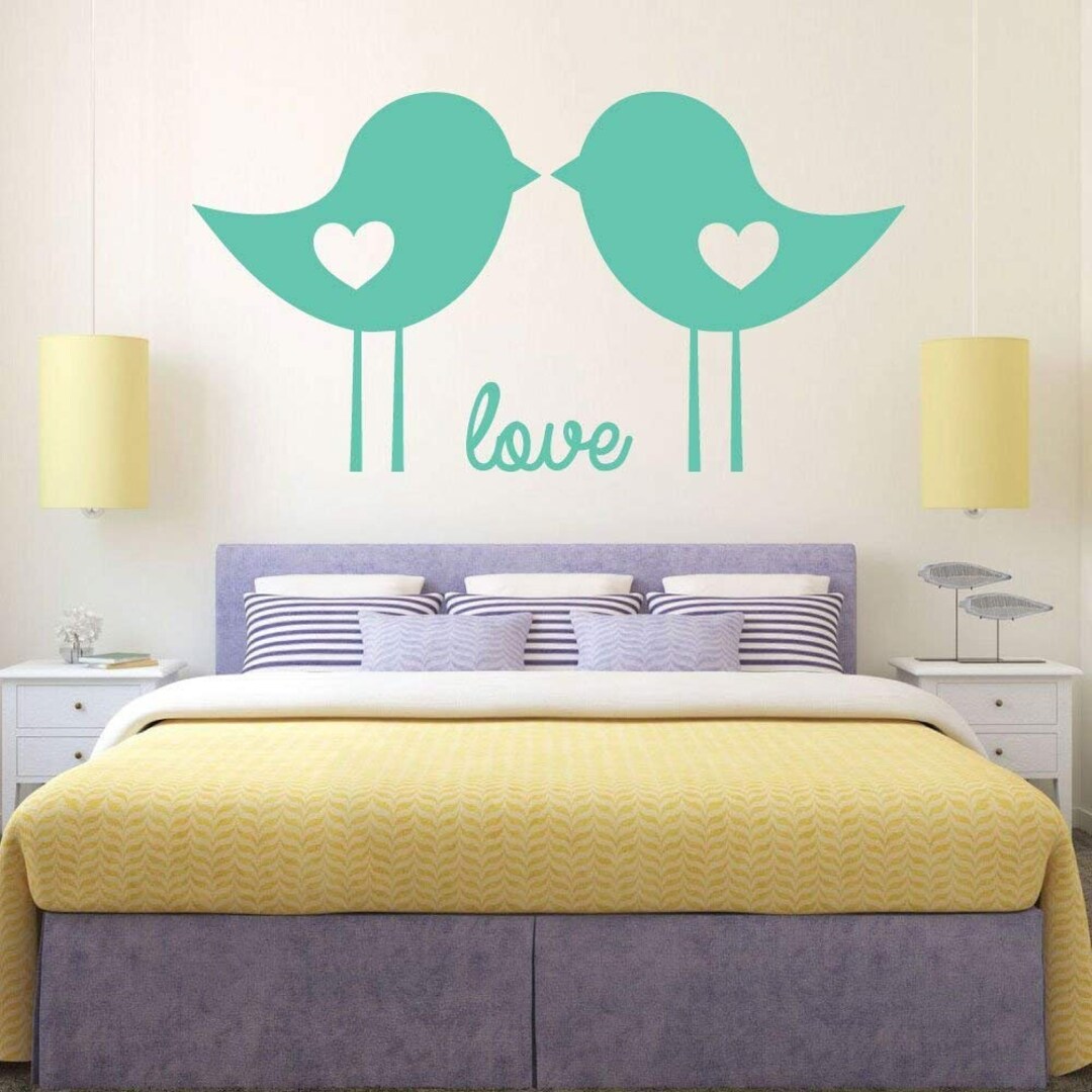 Love Birds Vinyl Wall Decal – Nursery & Girl's Room Decor - Etsy