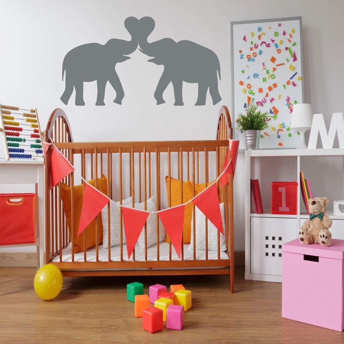 Elephant Nursery Wall Decor Personalized Vinyl Decal for | Etsy