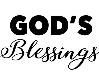 God's Blessings Vinyl Wall Decal