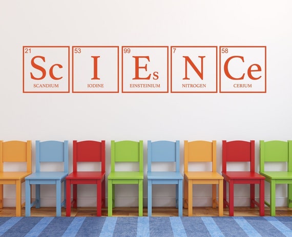 Science Classroom Wall Decal Periodic Table Of Elements Decoration For Bedroom Playroom Or Study Area