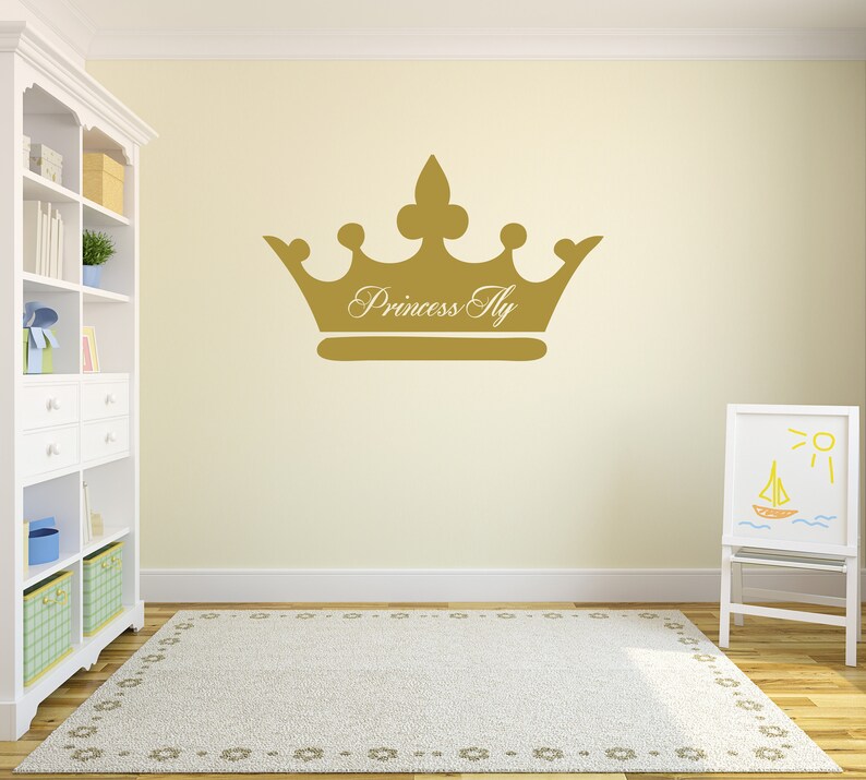 Personalized Princess Crown Wall Decal, Girls Nursery Decor - Etsy