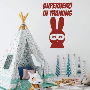 Children Room Decor - Superhero in Training - Boys or Girl&#39;s Decoration for Bedroom, Playroom or Nursery Room