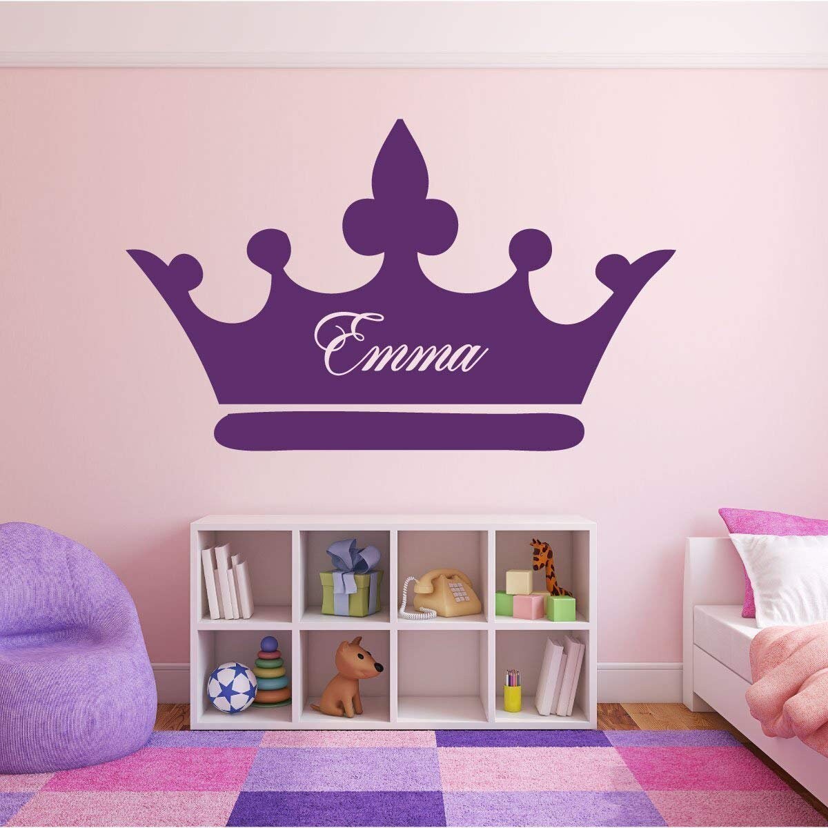 Personalized Princess Crown Wall Decal, Girls Nursery Decor - Etsy