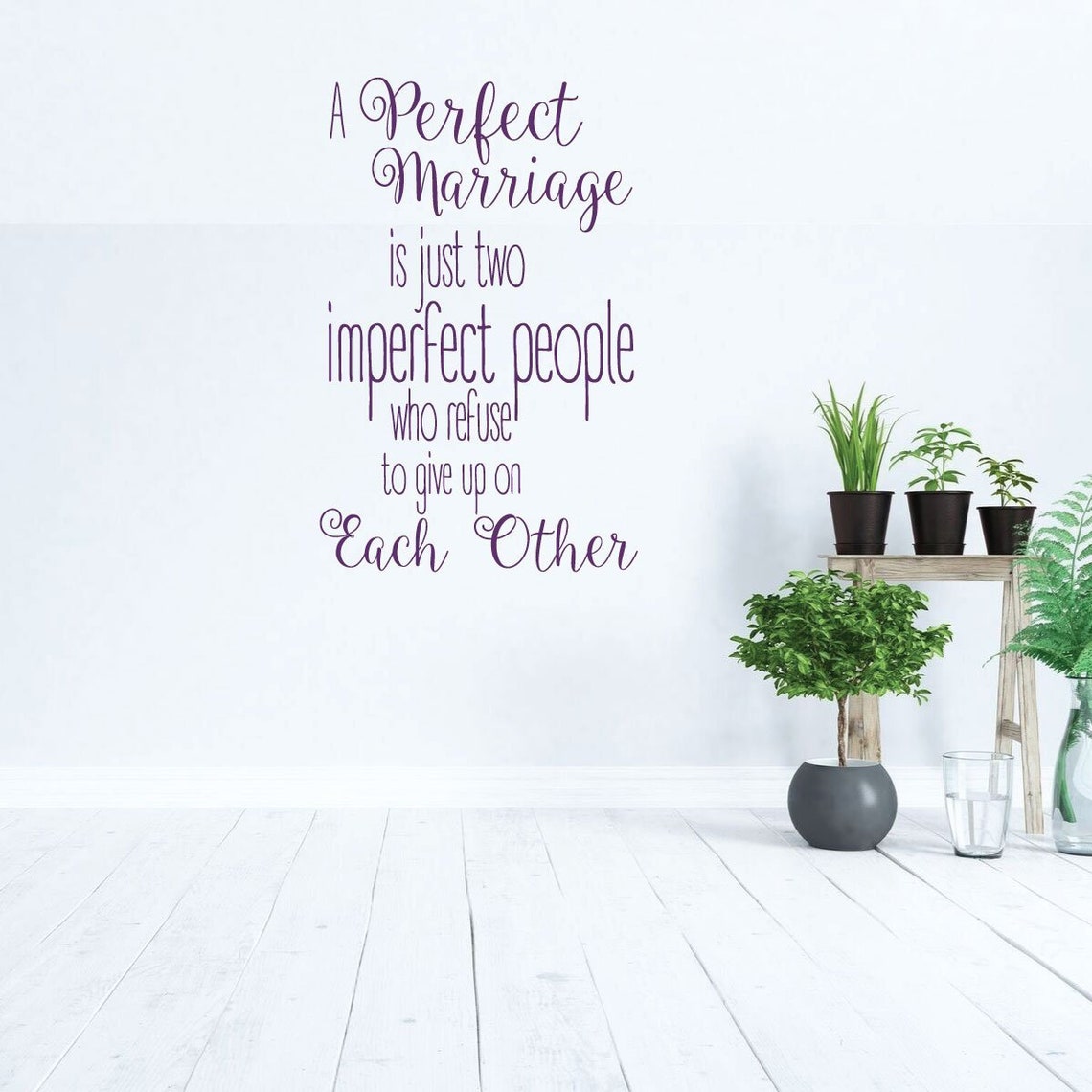 Marriage Wall Decals is Just Two Imperfect People Vinyl Etsy