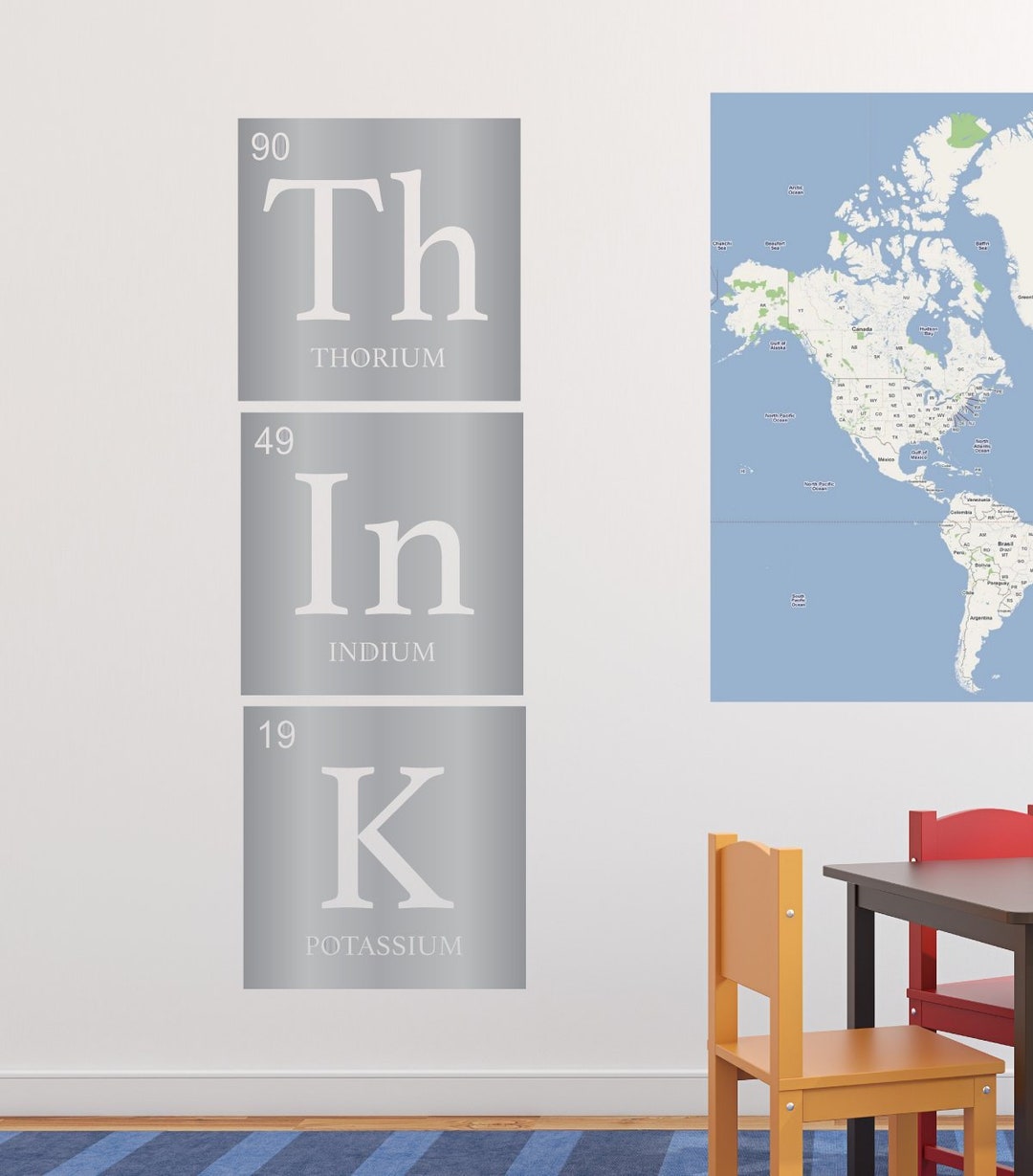 Think Periodic Table Wall Decal - Science Classroom Decor - Etsy