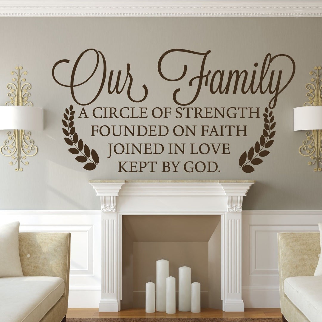 Family Wall Decor Our Family A Circle of Strength Founded on - Etsy