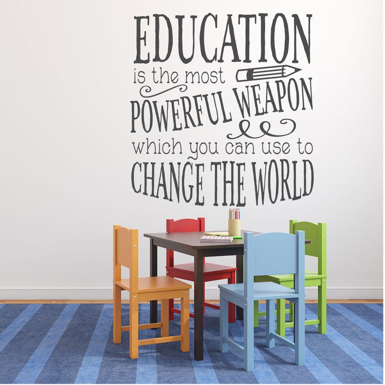 Classroom Decorations Education is the Most Powerful Vinyl Etsy
