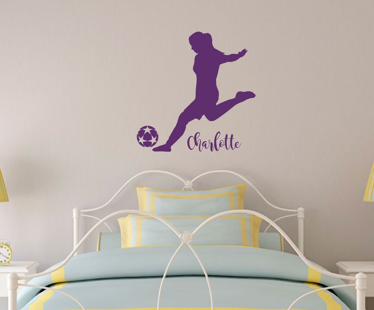 Soccer Wall Decal Vinyl Sticker Decor for Teen Girl's Etsy