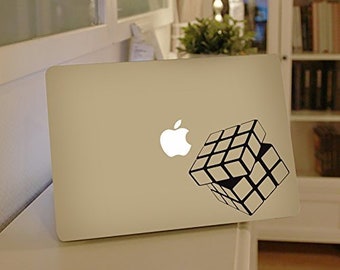 Rubik Cube Macbook Decal, Vinyl Laptop Design
