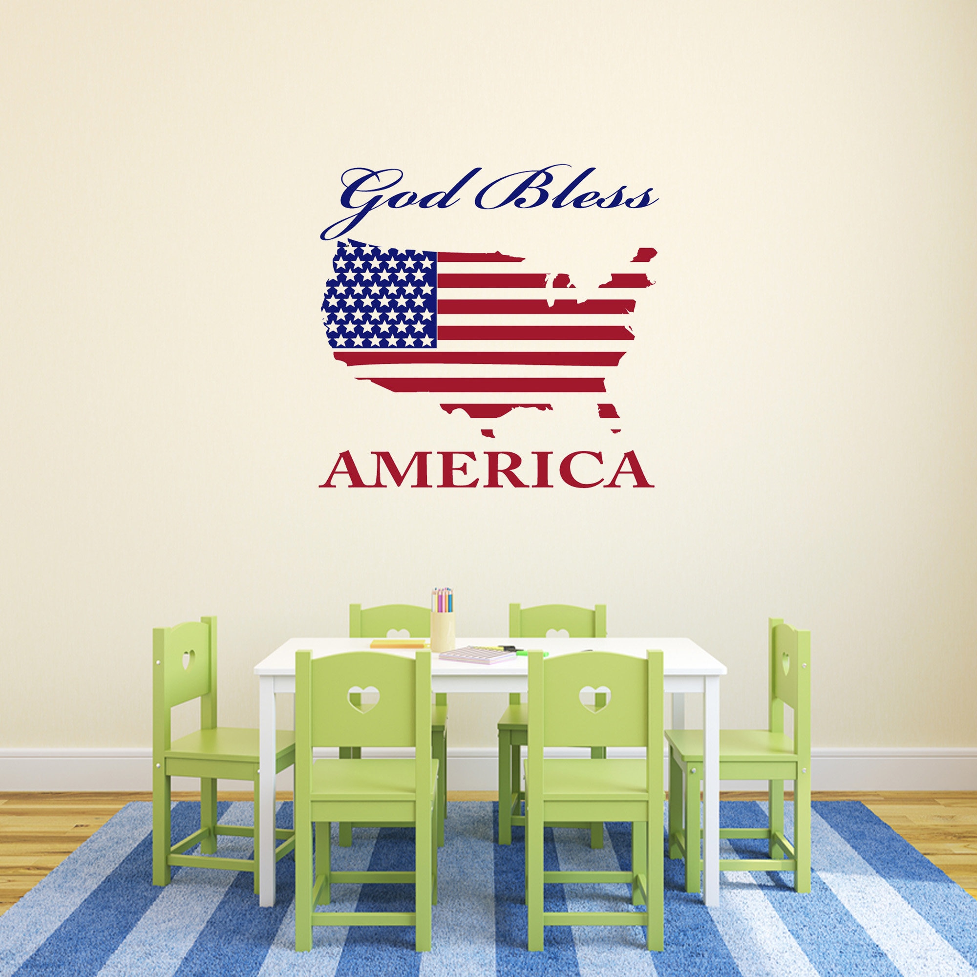 Mini Bandera 'God Bless America' - 30.5 X 45.7 Cm - Poliéster