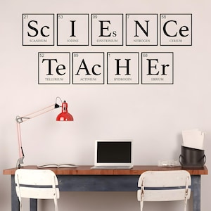 Science Teacher Periodic Table Vinyl Wall Decal – Classroom Decor