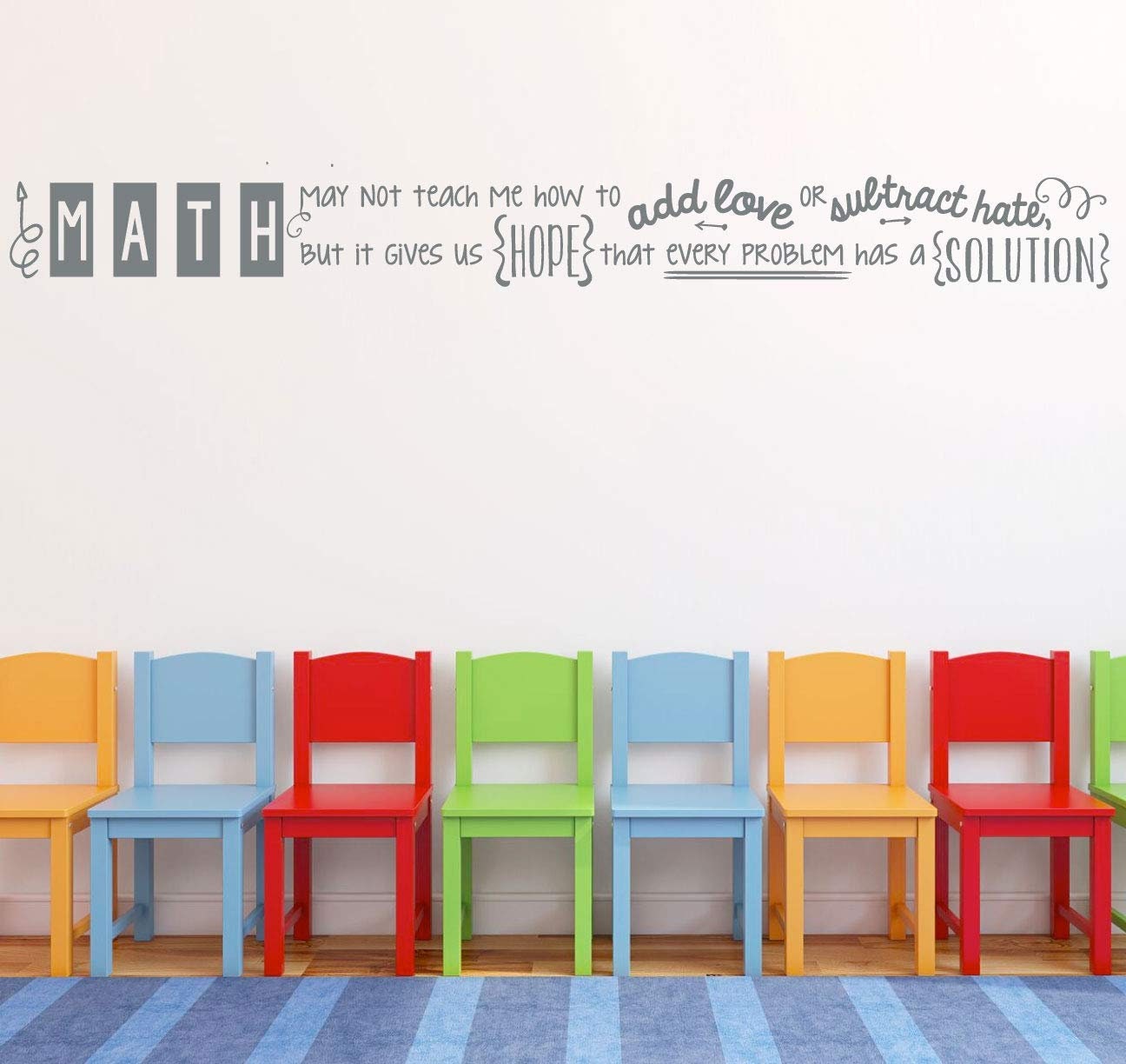 Math Classroom Vinyl Wall Decal | Motivational Teacher Gift - Etsy