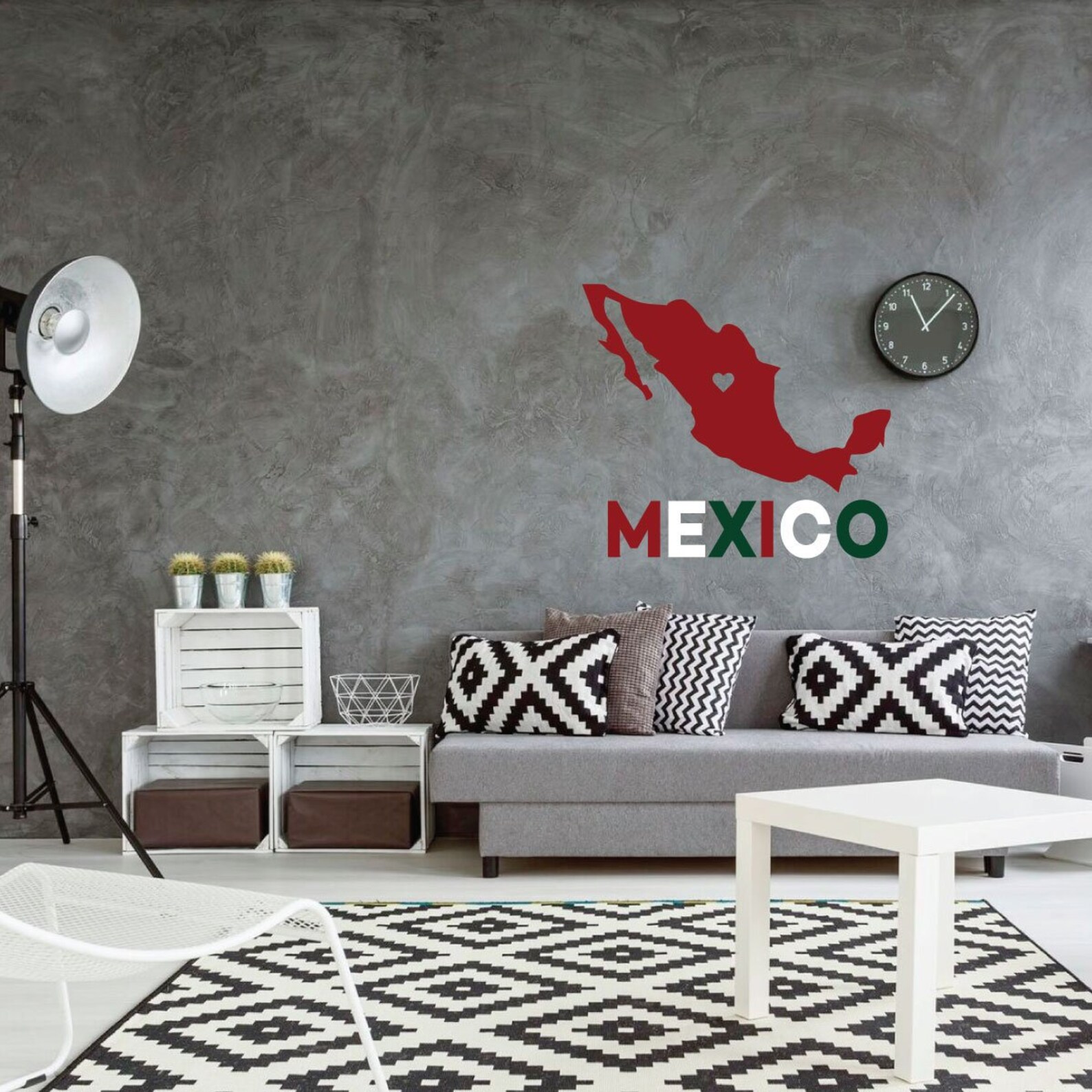 Mexico Wall Decal Mexican Map Vinyl Decor For Bedroom | Etsy