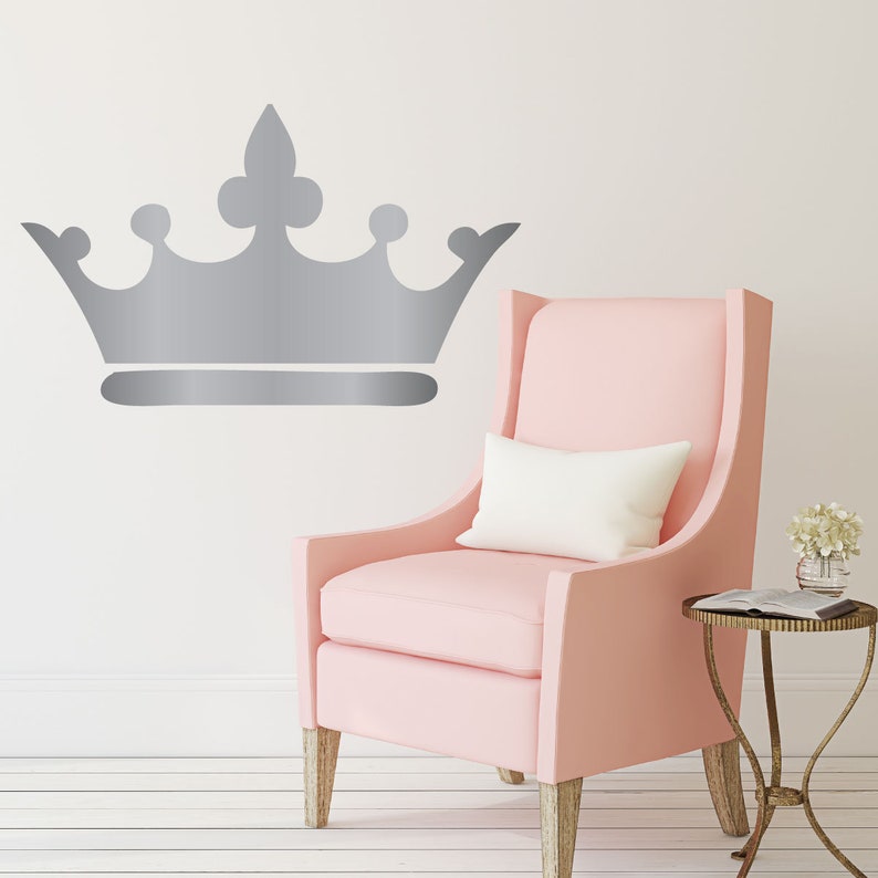 Princess Crown Vinyl Wall Decal or Queen Crown Personalized for Girl/'s Bedroom or Nursery