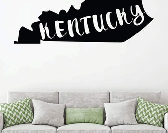 Kentucky Wall Decal - State Silhouette Vinyl Art for Home Decor, Living Room or Family Room Decoration