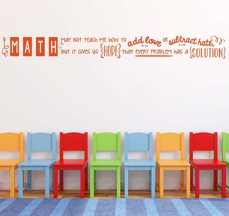 Math Classroom Decorations Vinyl Wall Decal Stickers for Etsy