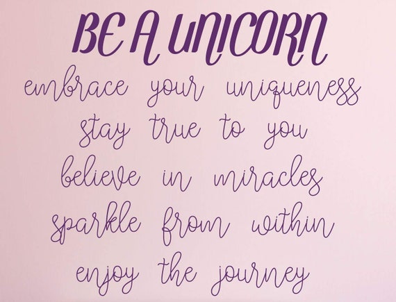 Embrace the unicorn in you Unicorn Quote Wall Sticker