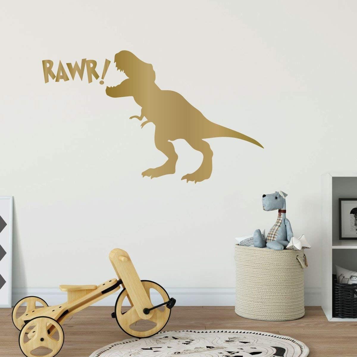 Yyart Dinosaur Wall Decals – Set Of 5 Vinyl Stickers, Black, For Kids Room, Nursery, School Decor