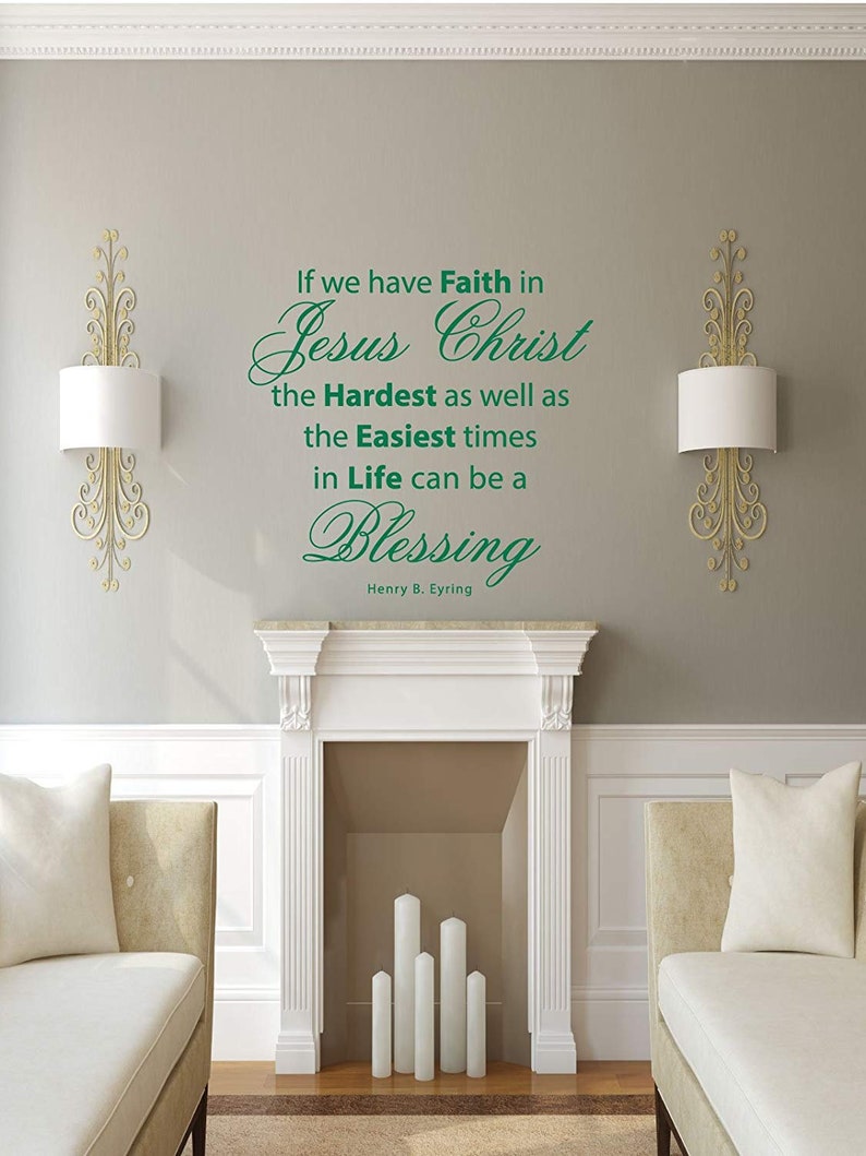 Faith Wall Decals Christian Home Decor Faith in Jesus | Etsy