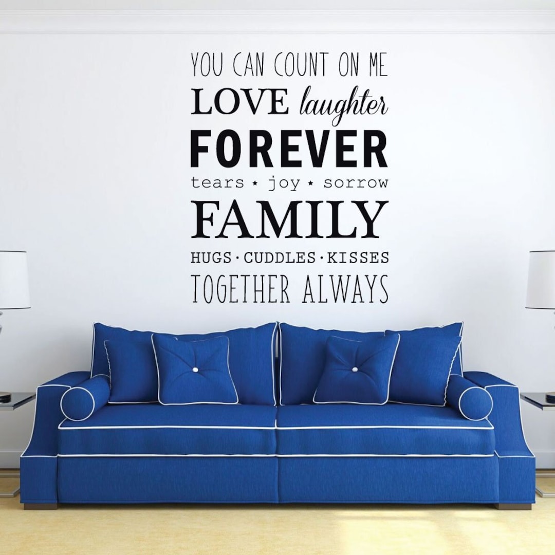 Family Love Vinyl Wall Decal: Inspirational Home Decor - Etsy
