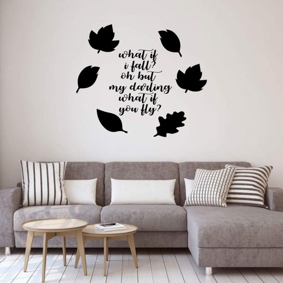 Autumn Leaves Wall Decal What If I Fall Oh But Darling Etsy Autumn Leaves Wall Decal What If I Fall Oh But Darling Etsy