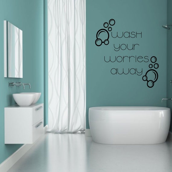 Bagno con doccia e vasca da bagno decorazione Vinyl Stickers