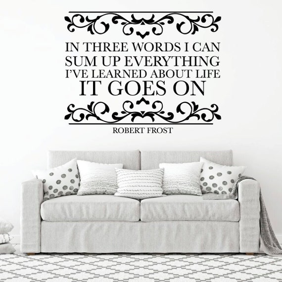 Inspirational Wall Decal With Vine Design It Goes On Etsy
