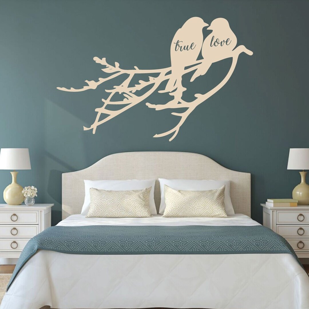 Love Birds Vinyl Wall Decal - Wedding Decor, Home Wall Art - Etsy
