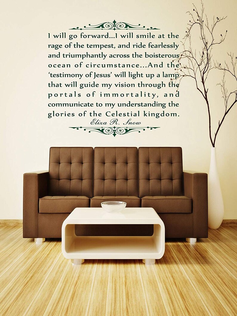 Christian Quotes Wall Decals I Will Go Forward Eliza R. Etsy