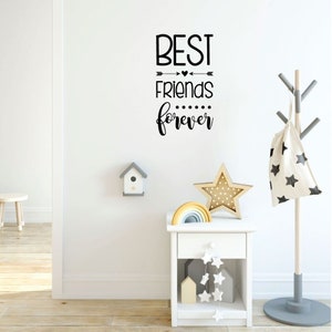Wall Decal for Girls - Best Friends Forever - Vinyl Sticker for Children&#39;s Room or Playroom Decoration