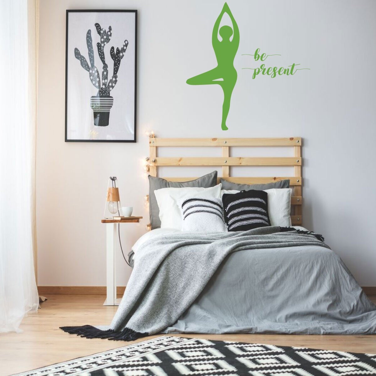 Yoga Quote Wall Decor Be Present Vinyl Sticker Decal for - Etsy