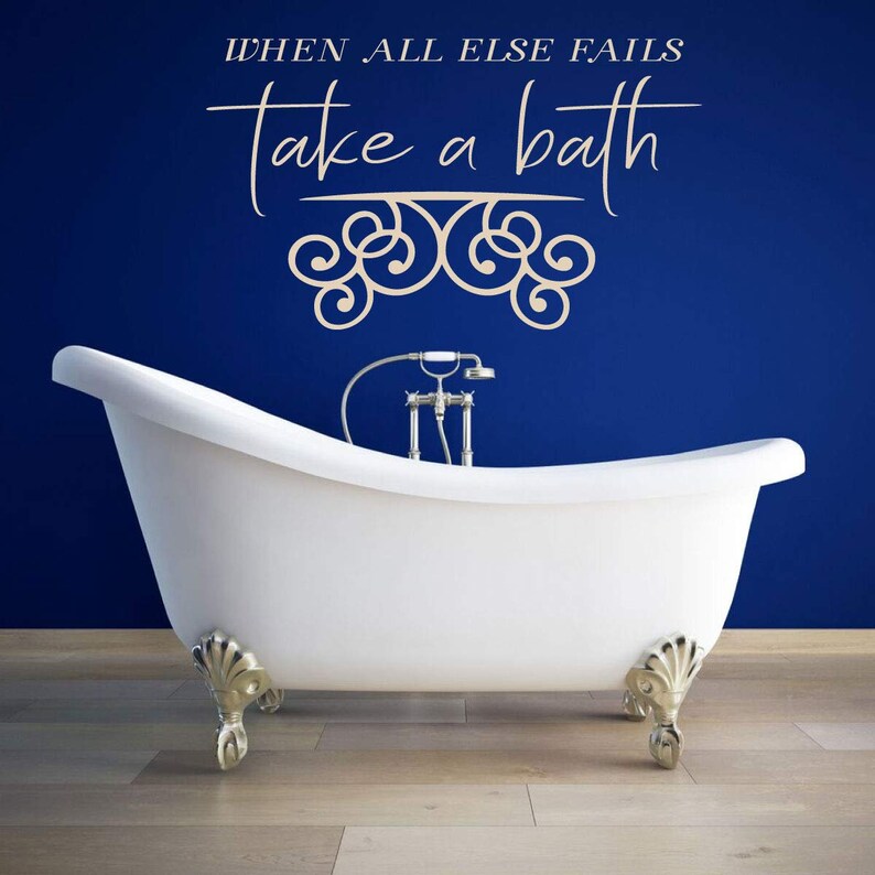 When All Else Fails Bathroom Wall Decor Silhouette Vinyl Sticker Decoration for the Home Bath Decal Art Take a Bath A Variety
