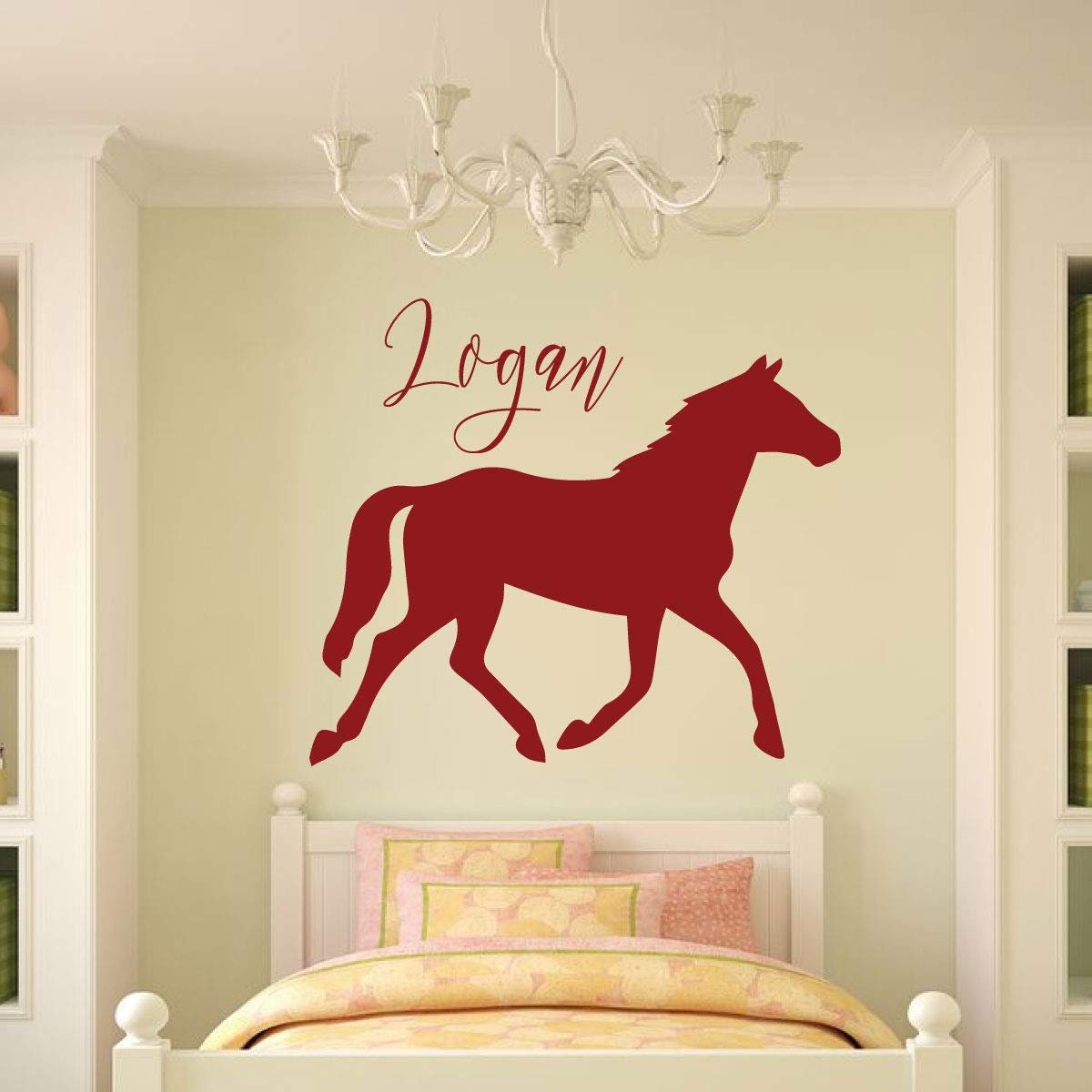 Personalized Horse Wall Decal Vinyl Decor for Girl's Etsy