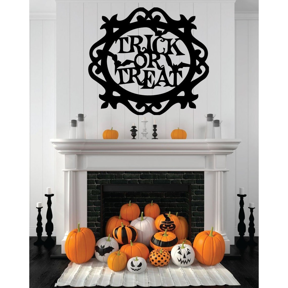 Halloween Wall Decor
 Halloween Wall Decoration Trick or Treat Fall Vinyl Decals Etsy